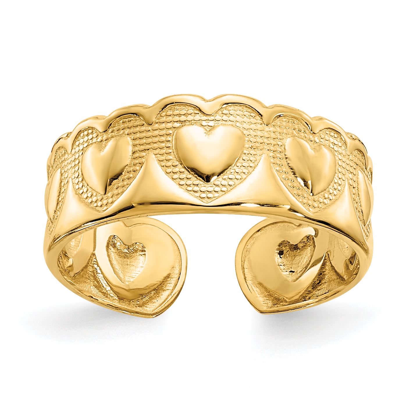 14k Heart Toe Ring (R557)