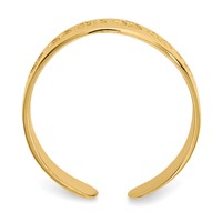 14K Yellow Gold Heart Toe Ring view 2
