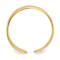 14K Yellow Gold Flower and Butterfly Toe Ring view 2