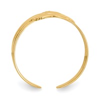 14K Yellow Gold Bare Feet Toe Ring view 2