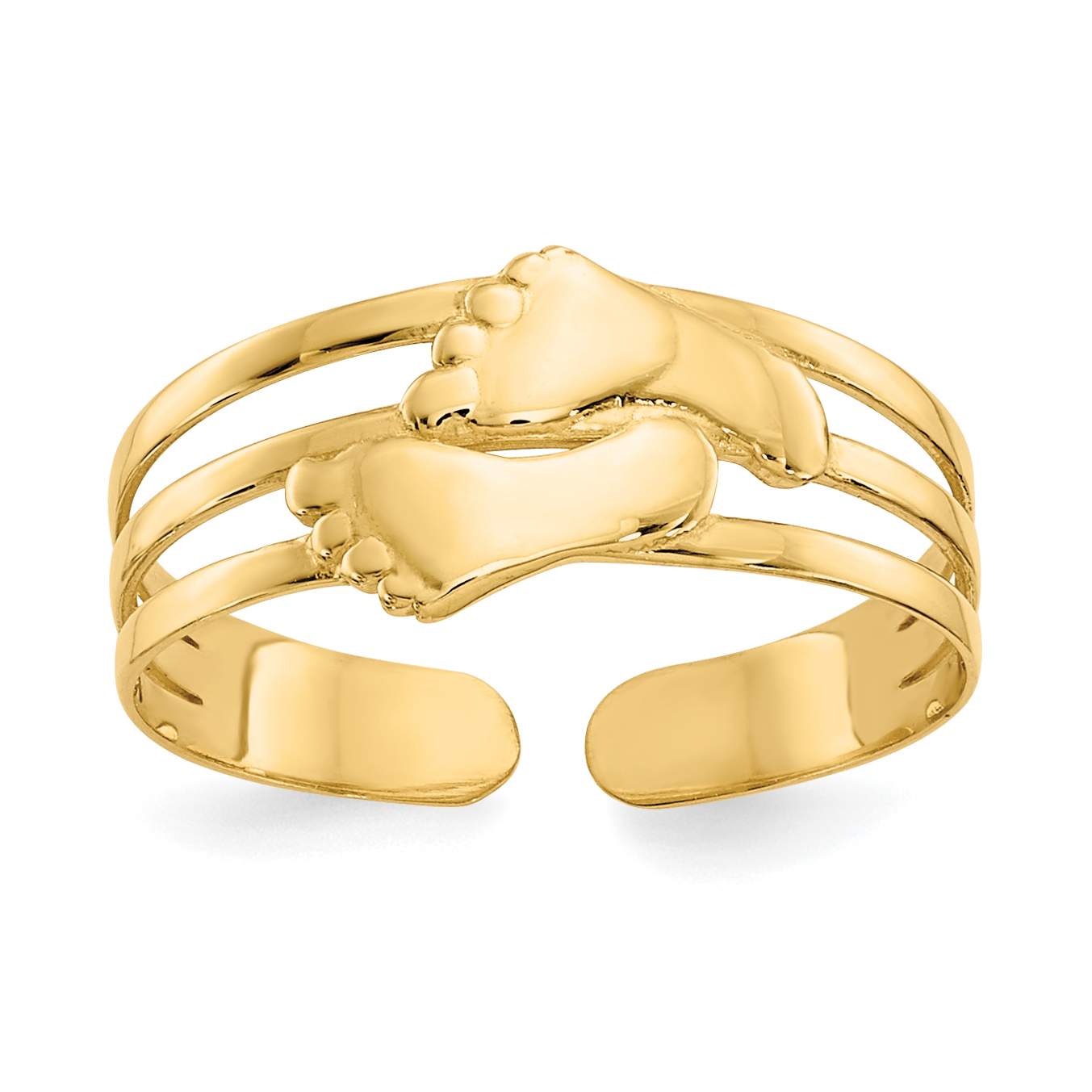 14k Bare Feet Toe Ring (R565)