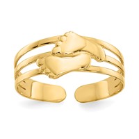 14K Yellow Gold Bare Feet Toe Ring view 1