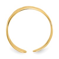 14K Adjustable Polished 3mm Band Toe Ring view 2