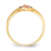 14K Two-tone Ring with White Rhodium Our Lady of Guadalupe view 2