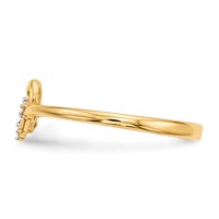 14K Heart with CZ Cross Ring view 2