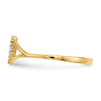 14K Yellow Gold CZ Heart Ring view 2