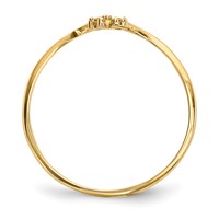 14K Yellow Gold 2-stone CZ Wrap Ring view 2