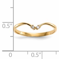 14K Yellow Gold 2-stone CZ Wrap Ring view 3