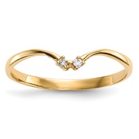 14K Yellow Gold 2-stone CZ Wrap Ring view 1