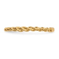 14K Polished Twisted Rope Ring view 2