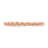 14K Rose Gold Polished Twisted Rope Ring view 2
