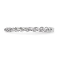 14K White Gold Polished Twisted Rope Ring view 2
