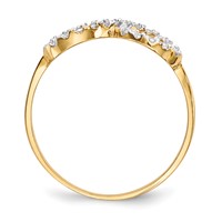 14K Yellow Gold CZ Infinity Symbol Ring view 2