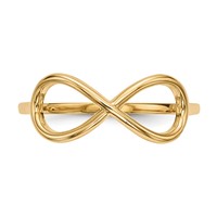 14K Yellow Gold Polished Infinity Ring view 3