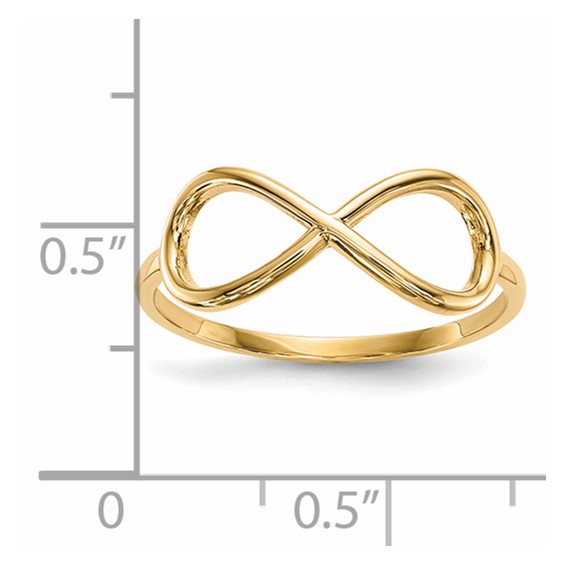 Gold Polished Infinity Rings