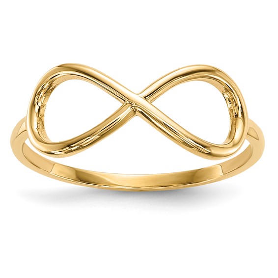 Gold Polished Infinity Rings