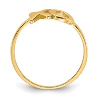 14K Yellow Gold Polished X-o Ring view 2