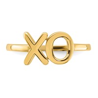 14K Yellow Gold Polished X-o Ring view 4
