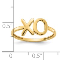 14K Yellow Gold Polished X-o Ring view 5