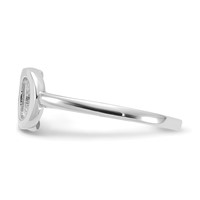 14K White Gold Polished X-o Ring view 3