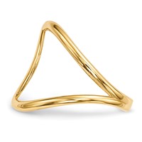14K Yellow Gold Polished Oval Ring view 2