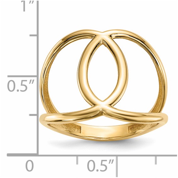 14k Polished Oval Ring