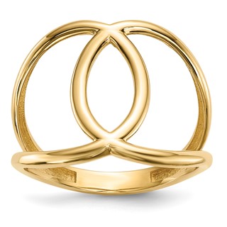 14k Polished Oval Ring