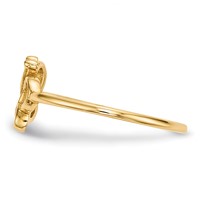 14K Yellow Gold Polished Butterfly Ring view 2
