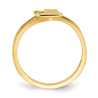 14K Yellow Gold Polished Cat Ring view 2