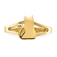 14K Yellow Gold Polished Cat Ring view 5