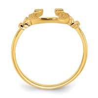 14K Yellow Gold Polished Horseshoe Ring view 2