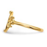 14K Yellow Gold Polished Horseshoe Ring view 3