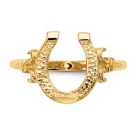 14K Yellow Gold Polished Horseshoe Ring view 4