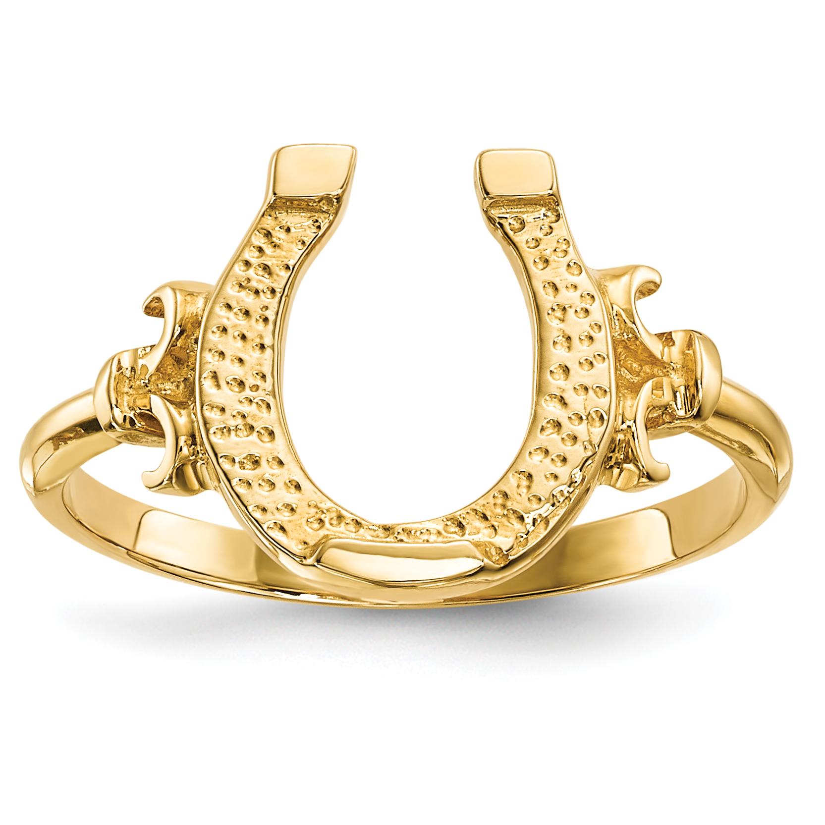 14k Polished Horseshoe Ring (R644)