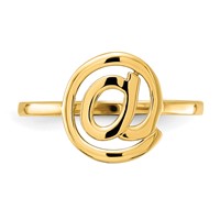 14K Yellow Gold Gold Polished @ Symbol Ring view 5
