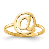 14K Yellow Gold Gold Polished @ Symbol Ring view 1