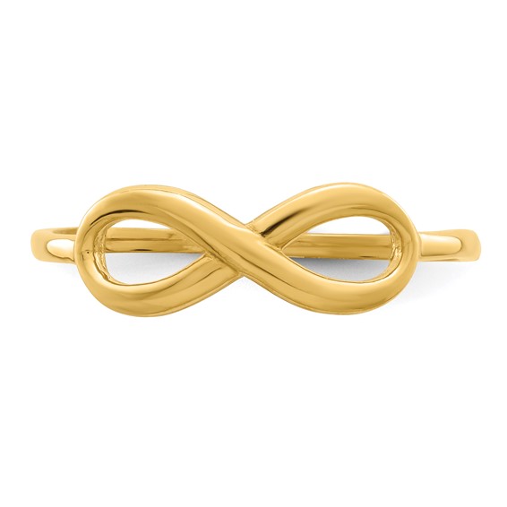 Gold Polished Infinity Rings