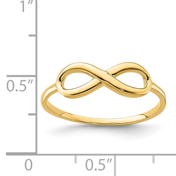 Gold Polished Infinity Rings