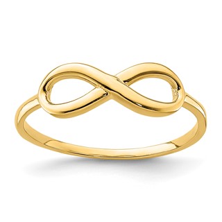 Gold Polished Infinity Rings