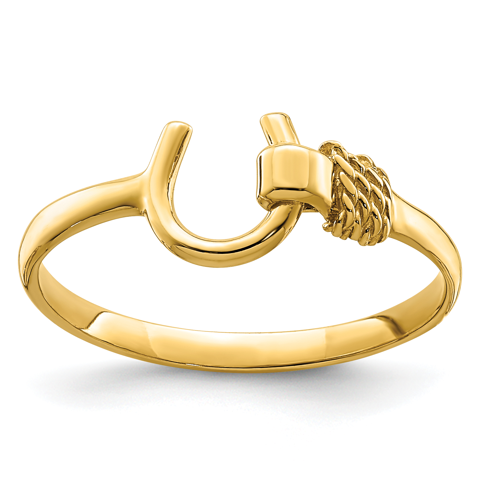 14K Horseshoe Ring (R664)