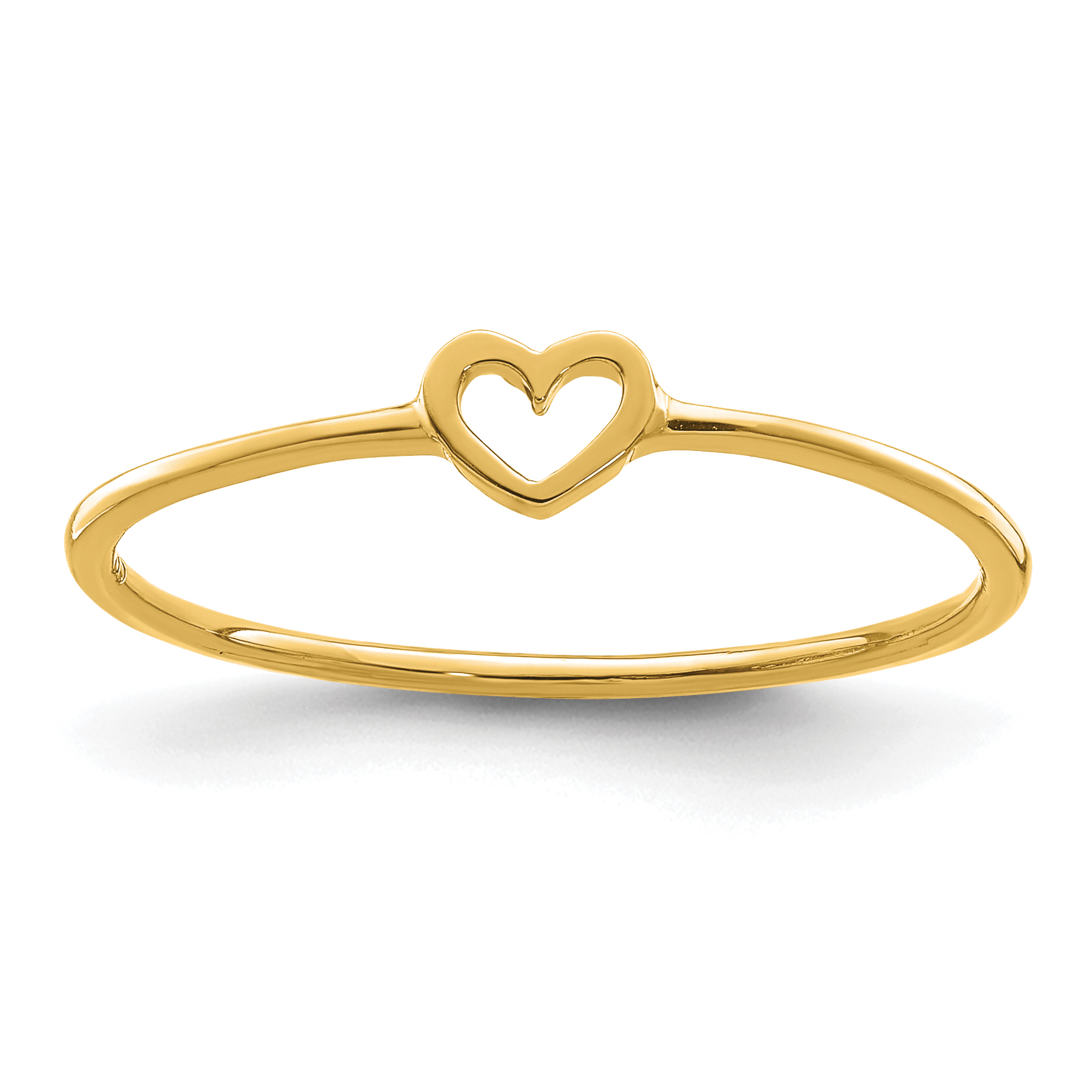14K Polished Heart Ring (R671)
