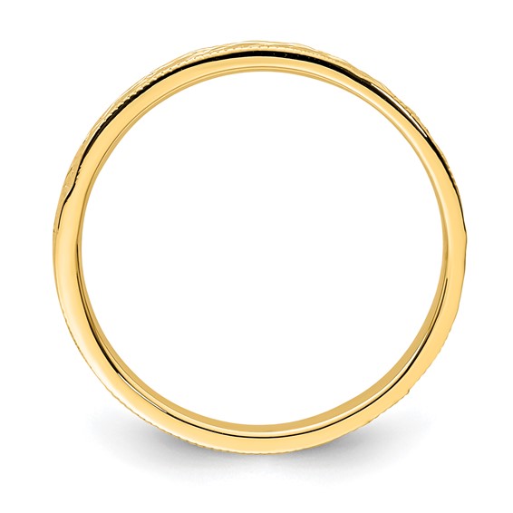 Gold Polished Floral Band