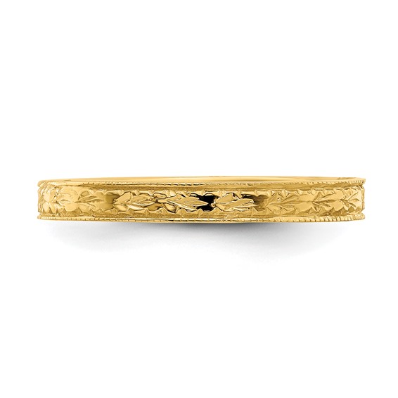 Gold Polished Floral Band