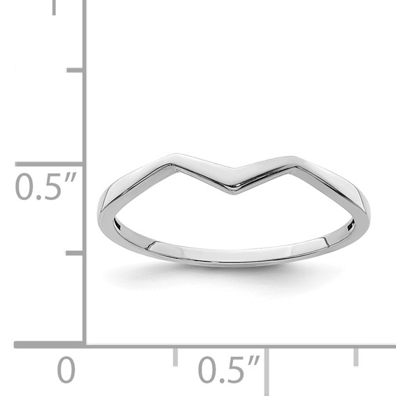 14K White Gold Zig Zag Ring