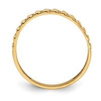 14K Rose Gold Link Design Band view 2