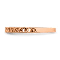 14K Rose Gold Link Design Band view 3