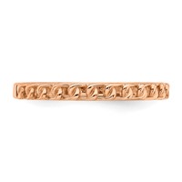 14K Rose Gold Link Design Band view 5