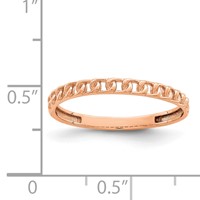 14K Rose Gold Link Design Band view 4
