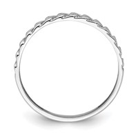 14K White Gold Link Design Band view 2