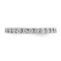 14K White Gold Link Design Band view 5